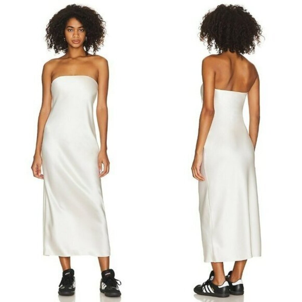 L'Academie x Maggie MacDonald Oxly Midi Dress - Creme